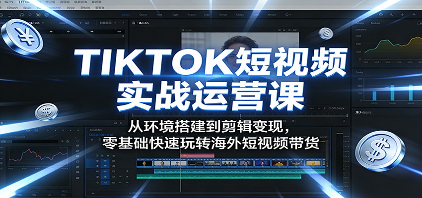TIKTOK短视频实战运营课：从环境搭建到剪辑变现，零基础快速玩转海外短视频带货-易工具