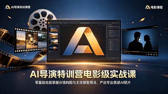 (18804期)AI导演特训营电影级实战课,零基础也能掌握分镜构图与主流模型用法,产出专业质感AI短片-易工具
