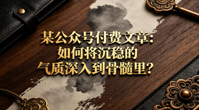 某公众号付费文章：如何将沉稳的气质深入到骨髓里？-易工具