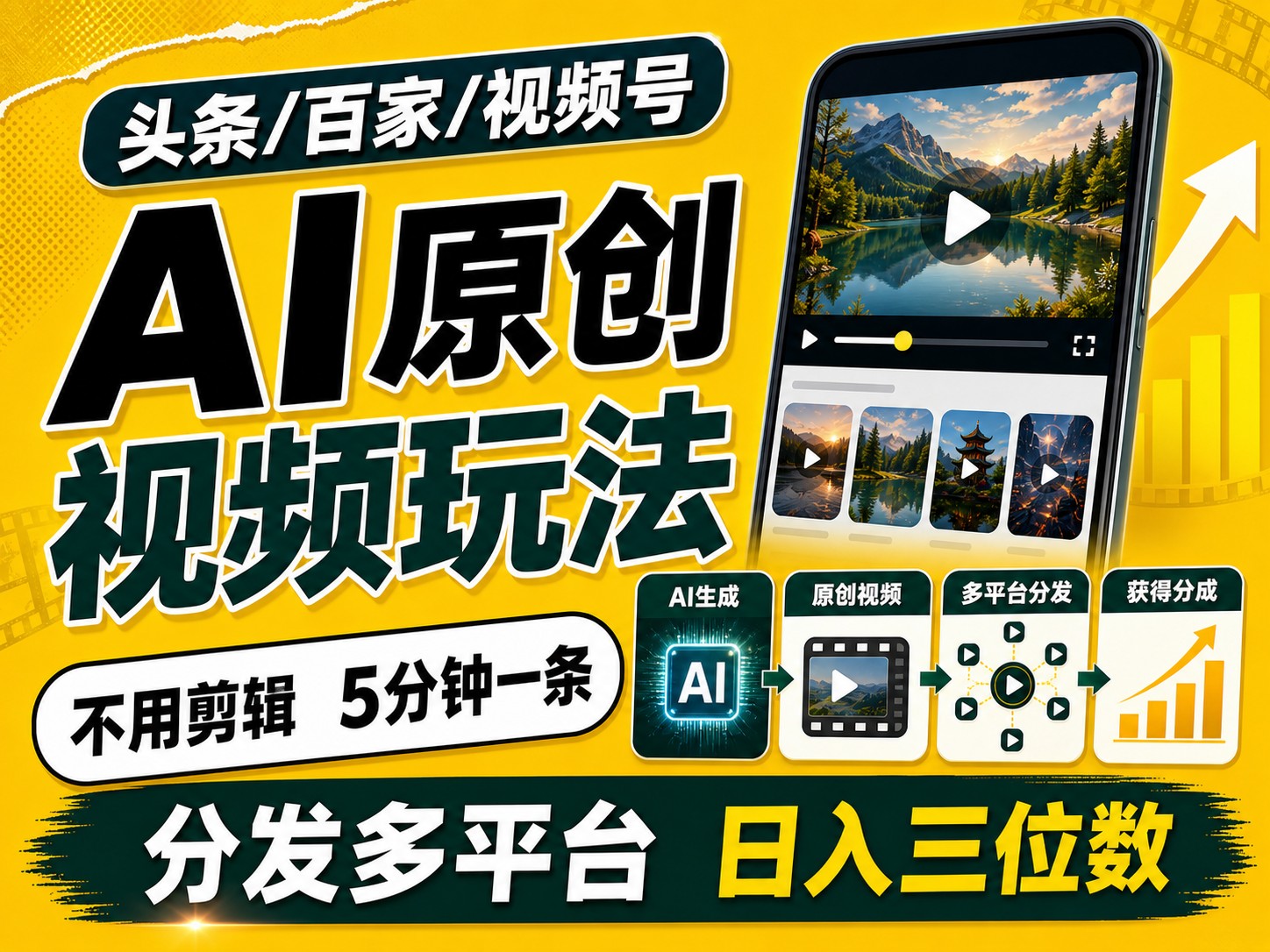 2026头条百家号升级玩法 5分钟一条原创视频 发多平台赚收-易工具