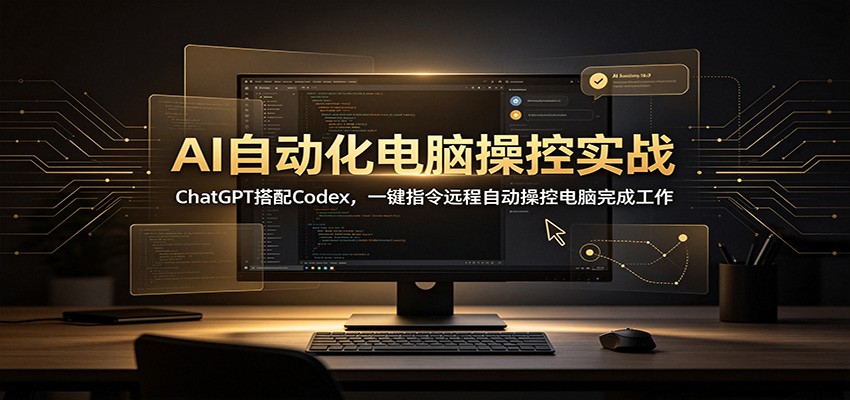 AI自动化电脑操控实战：ChatGPT搭配Codex，一键指令远程自动操控电脑完成工作-易工具