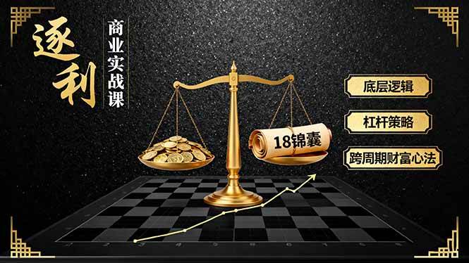（16753期）《逐 利》商业实战课，底层逻辑、杠杆策略、18锦囊，跨周期财富心法（更新）-易工具