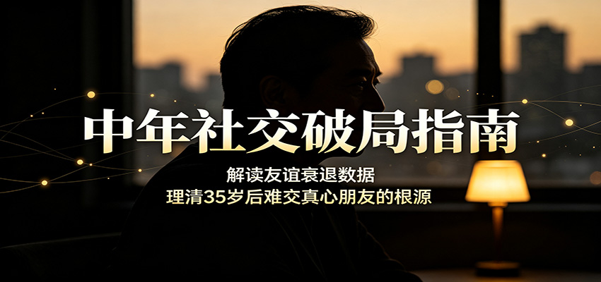 中年社交破局指南：解读友谊衰退数据，理清35岁后难交真心朋友的根源-易工具