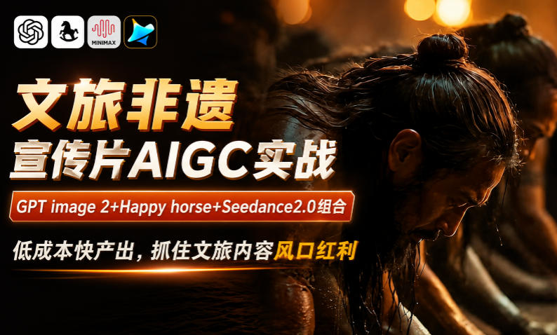 文旅非遗宣传片AIGC实战，GPT image 2+Happy horse+Seedance2.0组合，低成本快产出，抓住文旅内容风口红利-易工具