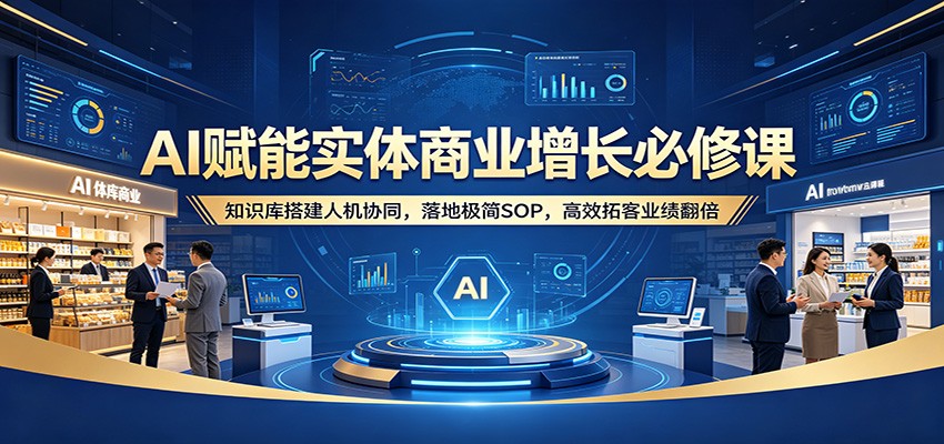 AI赋能实体商业增长必修课：知识库搭建人机协同，落地极简SOP，高效拓客业绩翻倍-易工具