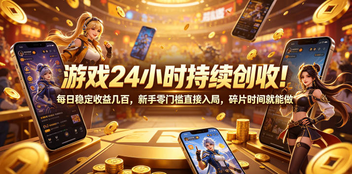 游戏24小时持续创收!每日稳定收益几百,新手零门槛直接入局,碎片时间就能做【揭秘】-易工具