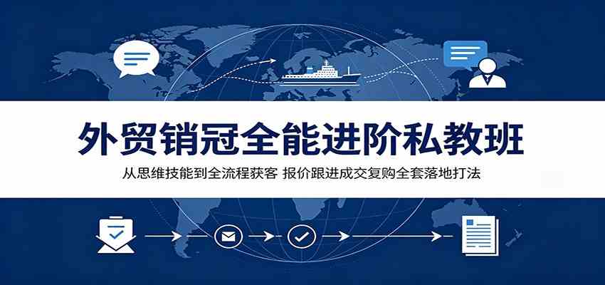 外贸销冠全能进阶私教班:从思维技能到全流程获客,报价跟进成交复购全套落地打法-易工具