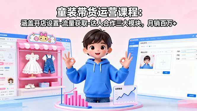 图片[1]-（16081期）童装带货运营课程：涵盖开店设置-流量获取-达人合作三大模块，月销百万+-易工具