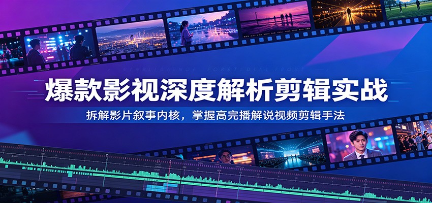 爆款影视深度解析剪辑实战:拆解影片叙事内核,掌握高完播解说视频剪辑手法 爆款影视深度解析剪辑实战:拆解影片叙事内核,掌握高完播解说视频剪辑手法