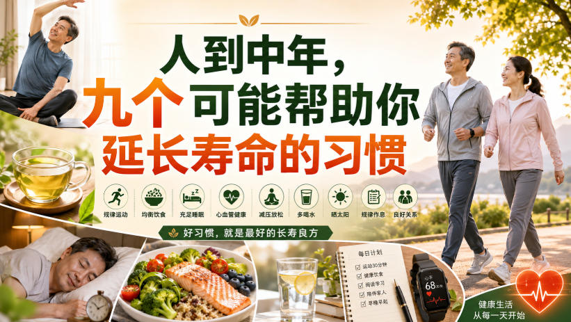 付费文章：人到中年，九个可能帮助你延长寿命的习惯-易工具