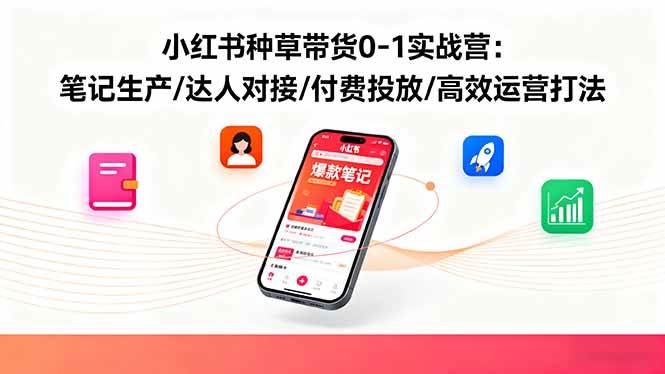 图片[1]-（16310期）小红书种草带货0-1实战营：笔记生产/达人对接/付费投放/高效运营打法-易工具