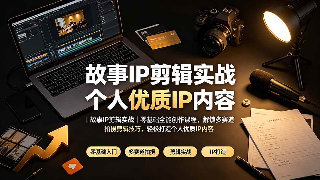 （19550期）故事IP剪辑实战｜零基础全能创作课程，解锁多赛道拍摄剪辑技巧，轻松打造个人优质IP内容-易工具
