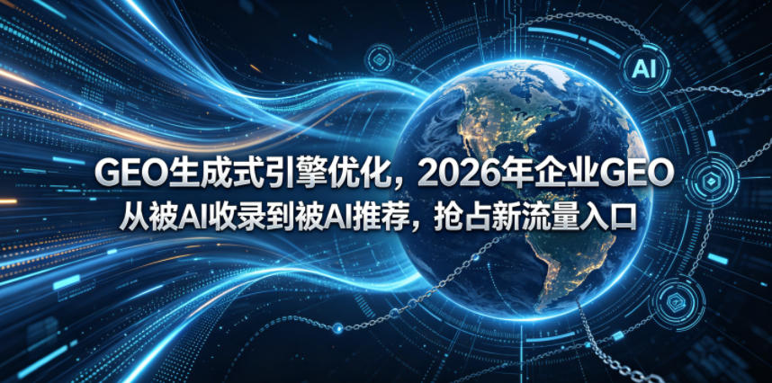 GEO生成式引擎优化，2026年企业GEO从被AI收录到被AI推荐，抢占新流量入口-易工具