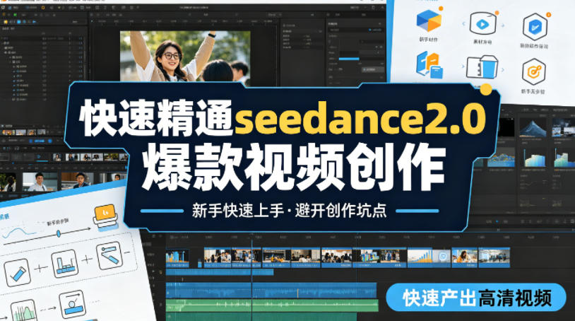 快速精通seedance2.0爆款视频创作，快速产出高清视频，避开大量创作坑点，新手也能快速上手-易工具
