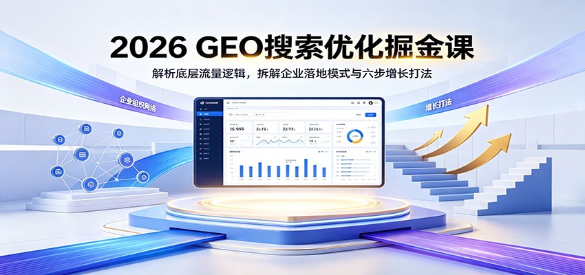 2026 GEO搜索优化掘金课:解析底层流量逻辑,拆解企业落地模式与六步增长打法-易工具