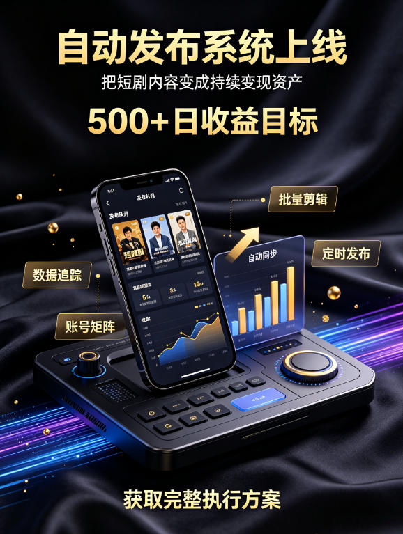 还在找靠谱线上副业？快手短剧项目，全程自动发布内容，不用熬夜做视频，轻松日入500+【揭秘】-易工具