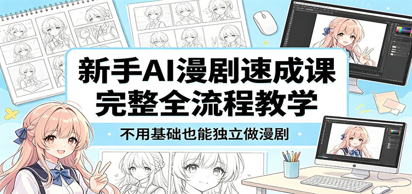 新手AI漫剧速成课：完整全流程教学，不用基础也能独立做漫剧-易工具