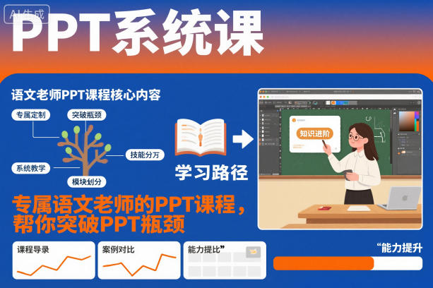 PPT系统课,专属语文老师的PPT课程,帮你突破PPT瓶颈-易工具