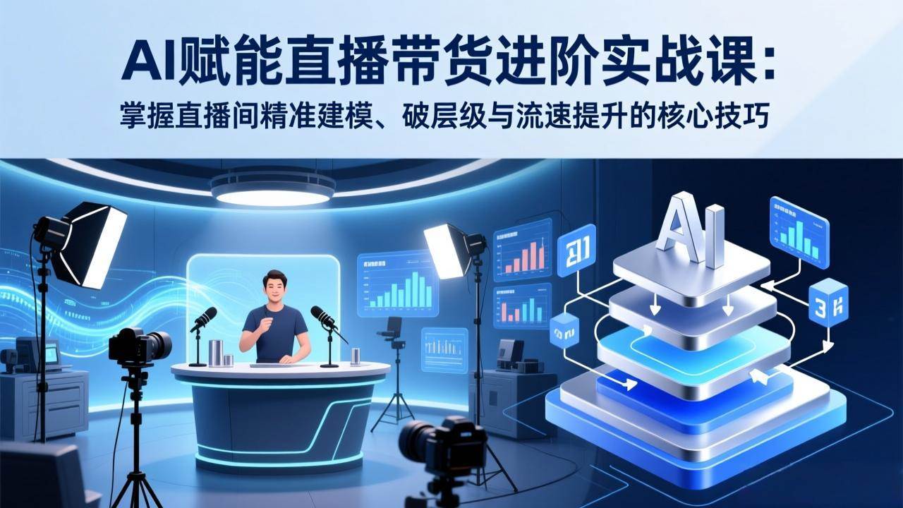 （17405期）AI赋能直播带货进阶实战课：掌握直播间精准建模、破层级与流速提升的核心技巧-易工具