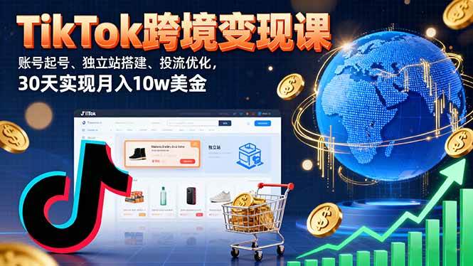 图片[1]-（16034期）TikTok跨境变现课：账号起号、独立站搭建、投流优化，30天实现月入10w美金-易工具