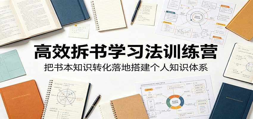 高效拆书学习法训练营,把书本知识转化落地搭建个人知识体系 高效拆书学习法训练营,把书本知识转化落地搭建个人知识体系