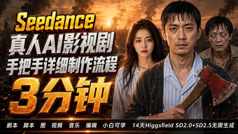 3分钟真人AI影视剧怎么做？SD 2.0手把手完整制作流程｜Higgsfield 14天SD 2.0/2.5无限生成-易工具