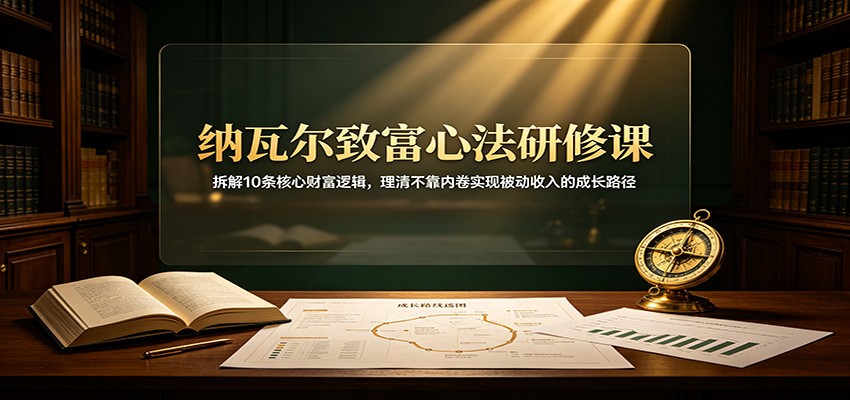 纳瓦尔致富心法研修课：拆解10条核心财富逻辑，理清不靠内卷实现被动收入的成长路径-易工具