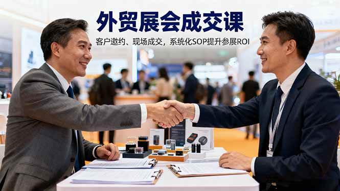图片[1]-（16356期）外贸展会成交课，含目标制定、客户邀约、现场成交，系统化SOP提升参展ROI-易工具