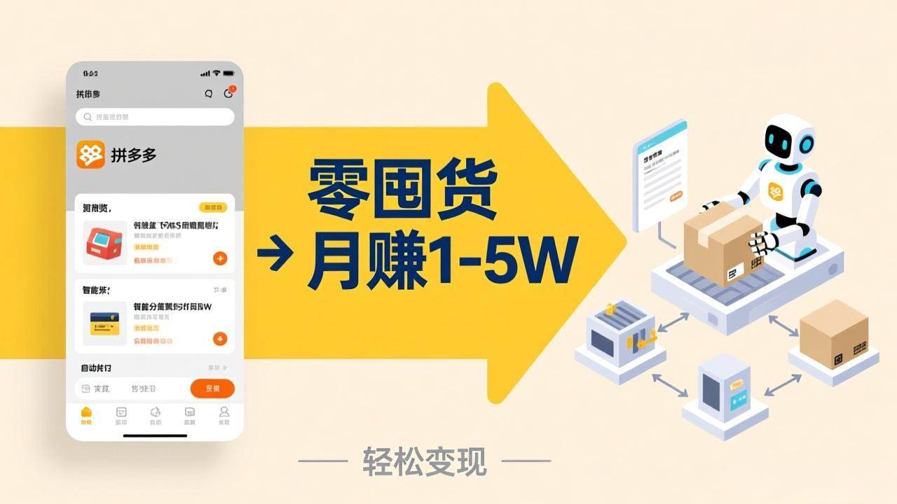 （17490期）不用囤货不用跑单！拼多多虚拟玩法，机器人管理发货和客服，帮你月赚 1-5W-易工具