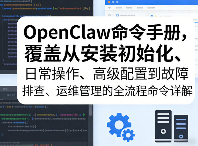 OpenClaw命令手册，覆盖从安装初始化、日常操作、高级配置到故障排查、运维管理的全流程命令详解-易工具