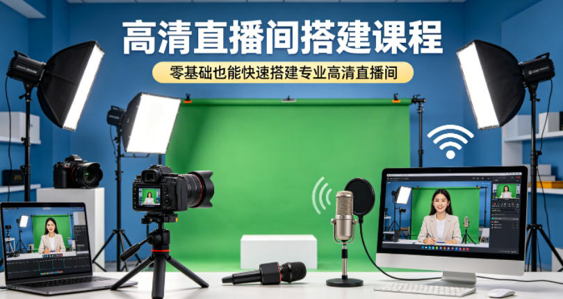 高清直播间搭建课程，零基础也能快速搭建专业高清直播间-易工具