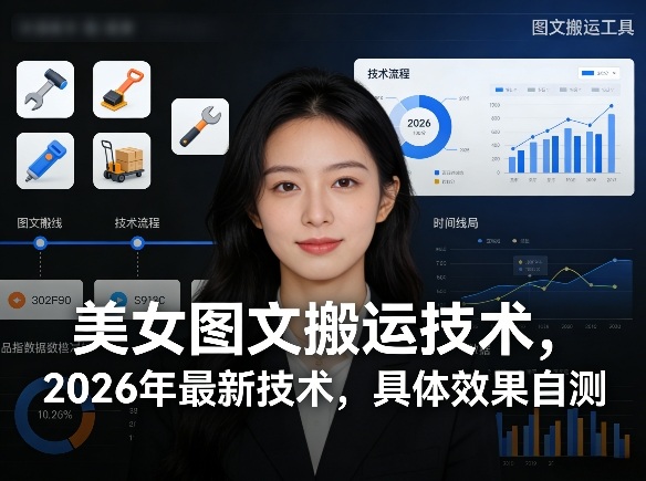 美女图文搬运技术，2026年最新技术，具体效果自测