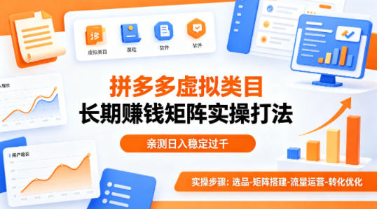 做拼多多虚拟类目想长期賺钱？这套矩阵实操打法，亲测日入稳定过千【揭秘】-易工具