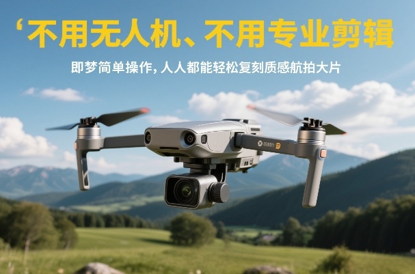 不用无人机、不用专业剪辑，即梦简单操作，人人都能轻松复刻质感航拍大片-易工具