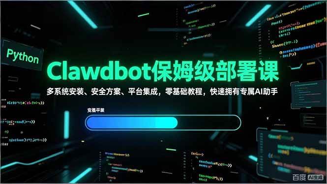(17343期)Clawdbot保姆级部署课,多系统安装、安全方案、平台集成,零基础教程,快速拥有专属AI助手-易工具