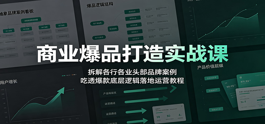 商业爆品打造实战课:拆解各行各业头部品牌案例,吃透爆款底层逻辑落地运营教程-易工具