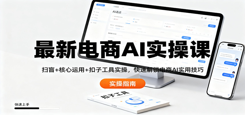 最新电商AI实操课:扫盲+核心运用+扣子工具实操,快速解锁电商AI实用技巧-易工具